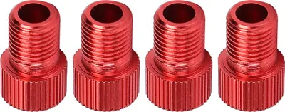 Produktbild von 4 stücke Rennrad Fahrrad Motorrad Luftpumpe Adapter für Presta zu Schrader Konverter (Rot)