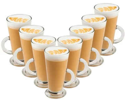 Zdjęcie produktu dla Zestaw 8 szklanek do latte macchiato – pojemność 280 ml