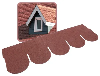 Produktbild von DAPRONA 20x Bitumen Dachschindeln Biberschwanz Rot 1 m x 32 cm – 2,6 m² selbstklebend mit Glasvlieseinlage – wetterfest & UV-beständig für Gartenhaus, Carport, Garage, Pavillon