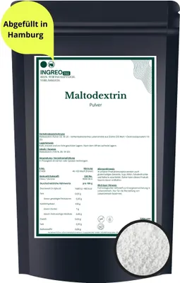 Produktbild von Maltodextrin-Pulver (40-100 Mesh) (DE 18–20) – 1kg