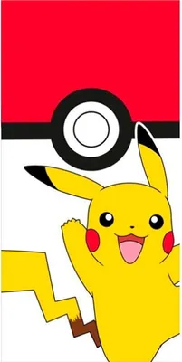 Imagen del producto de Toalla de baño de algodón con motivos de Pokémon, Pikachu y Pokeball