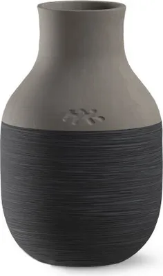 Produktbild von Kähler Design - Omaggio Circulare Vase H: 12,5 cm, anthrazit grau