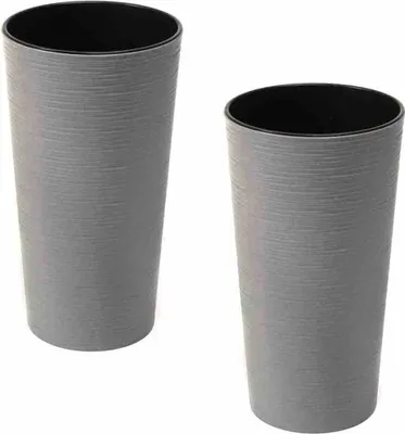 Produktbild von SIENA GARDEN Pflanzgefäß LOCON 2er-Set 25 cm grau