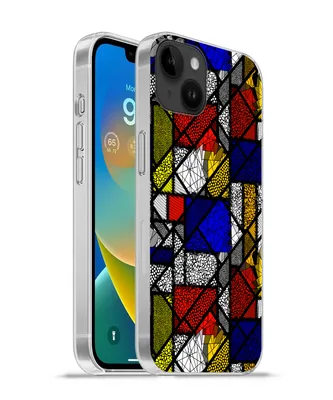 Produktbild von MuchoWow® Handyhülle Schutzhülle Hülle für Apple iPhone 14 Plus - Soft case Mondrian - Glasmalerei - Alte Meister - Kunstwerk - Abstrakt - Malerei Silikon Softcase Handy Hülle - Abbildung