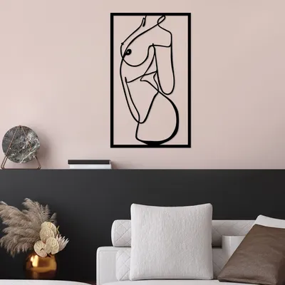 Obrázok produktu pre Wallity, Body 4, Dekoratívny kovový doplnok na stenu, 100 % METAL, čierna, 42 x 70 cm