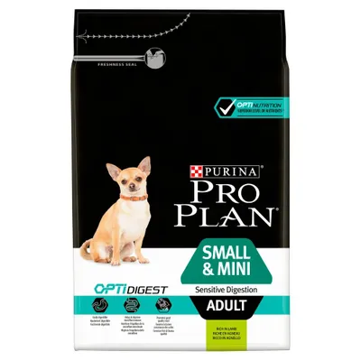 Produktbild von Purina Proplan Hundefutter für kleine und Mini-Hunde mit empfindlicher Verdauung und Optidigest-Lamm