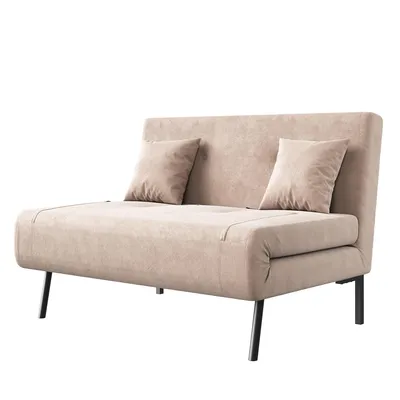 Produktbild von SONNI 120x80x79cm Khaki-farbenes dreifach klappbares Sofa-Bett Sofa und Bett in einem, feuerfester Schaumstoff, Babyfleece