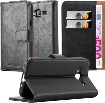 Image de Cadorabo Housse pour Samsung Galaxy J3 2016 Housse en noir Housse pour portable Book Case Etui Luxury
