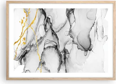 Produktbild von Gerahmtes Poster - Rahmen in heller Eiche - Stein Abstraktion Kontrast - 70x50 cm - Wand Bild - Wanddeko - Wandbilder - Kunstposter - Wandposter - Bilderrahmen - Bilder - Kunstdruck - P2NAA70x50-4761