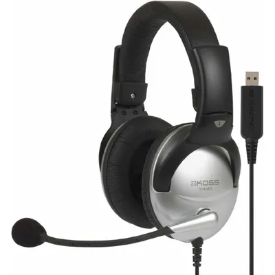 Produktbild von Koss SB45 USB, PC/Spiele, Stereophonisch, Kopfband, Schwarz, Silber, USB, verkabelt