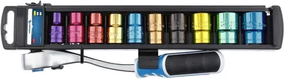 Produktbild von HÖGERT HT1R382 Steckschlüssel-set Mit Ratsche, Steckschlüssel Set, Steckschlüsselsatz, werkzeugsatz, Mehrfarben, 11-er Set 1/2?, CrV, 72 T