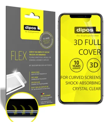 Product packaging and a representation of the screen protector on a smartphone.