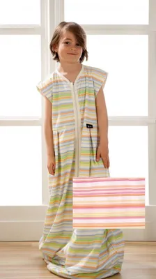 Produktbild von Alvi Mäxchen Light Schlafsack Bunter Streifen rosa 110cm