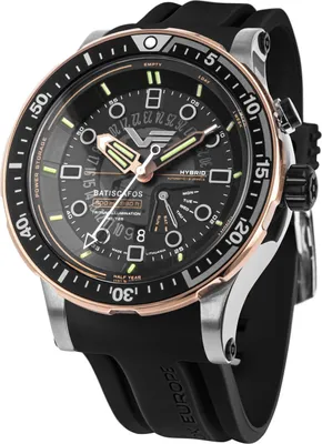 Vostok Europe PX84-511E769-BLK Herren-Taucheruhr Hybrid Batiscafos Schwarz 1