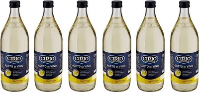 Produktbild von 6x Cirio Aceto di Vino Bianco Weißweinessig Essig Glasflasche 1Lt