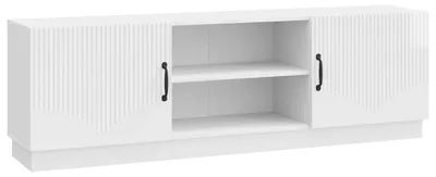 Zdjęcie produktu dla Szafka pod telewizor Biały wysoki połysk 150 x 31 x 47 cm