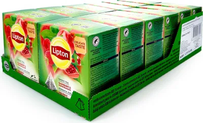 Produktbild von Lipton Grüner Tee Himbeere & Granatapfel, 20er Pack x 12