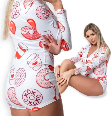 Produktbild von Damen-Pyjamas Valentinstagsgeschenk Für Ein Mädchen Bodysuit Donut L