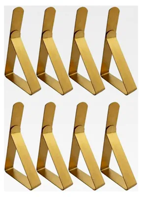 Produktbild von Tischdeckenklammern, Picknicktischclips, Tischdeckenhalter aus Edelstahl für den Außenbereich, 8er-Pack