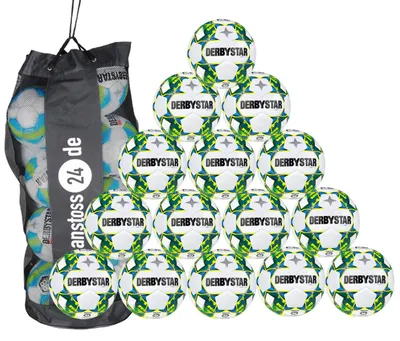 Produktbild von Ballset DERBYSTAR Jugendball - STRATOS LIGHT Futsal inkl. Ballsack 15 Bälle