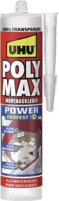 Produktbild von UHU Montagekleber POLY MAX Express Kartusche 300g glasklar