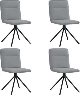 Produktbild von vidaXL Esszimmerstühle 4 Stk. Hellgrau Stoff
