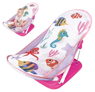 Produktbild von Aufsatz-Babybadewanne – 60 X 33 X 35 Cm, Badewanne Für Kleinkinder, Badesitz Für Kleinkinder, Badewannenstütze Für Neugeborene, Badestuhl Mit Liegefunktion