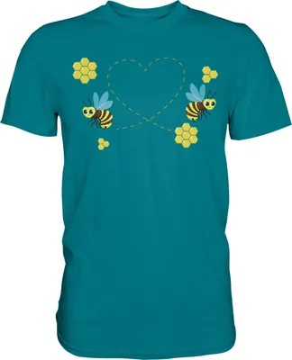Produktbild von Bienen Imker Honig Liebe T-Shirt – Diva Blue / M
