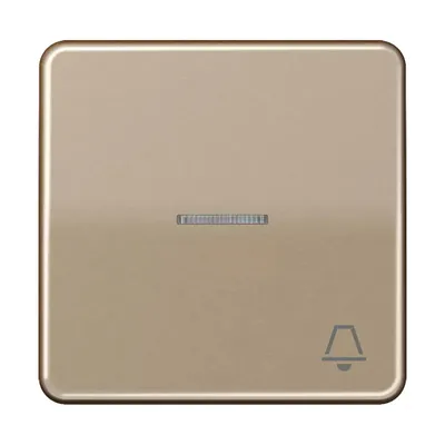 Immagine prodotto di Jung CD590KO5KGB Interruttore a bilanciere con simbolo "campanello", con conduttore ottico oro-bronzo