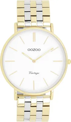 Produktbild von Oozoo Armbanduhr silber gold Metall Vintage Series Damen Analog-Quarzuhr UOC20402