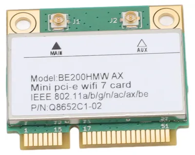 Obrázok produktu pre Mini PCI-E WiFi 7 karta 8774 Mbps, 2-pásmová bezdrôtová sieťová karta Gigabit BE200HMW pre PC bez antén