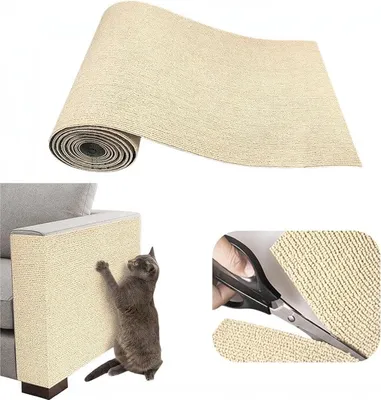 Produktbild von PolkaHome® Selbstklebende Kratzmatte 300 x 40 cm, Beige, Katzenkratzschutz für Sofa, Wand, Kratzbaum, Zuschneidbar