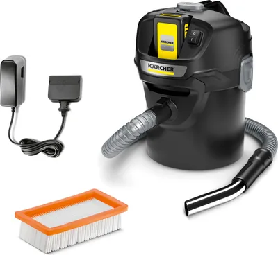 Produktbild von Kärcher Aschesauger AD 2 Battery Set, 18V Akku, 14l, Flachfilter, schwarz