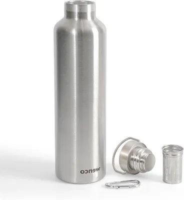 Image de Gourde isolée en acier inoxydable - pour boissons chaudes et froides - 1000 ml - Argent