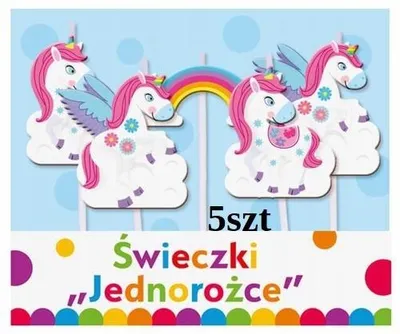 Obrázek produktu pro GoDan Svíčky Duhový jednorožec narozeninové sada 5 ks