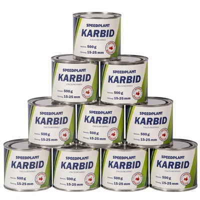 Produktbild von SPEEDPLANT Karbid 5kg (10x 500g) - Carbid Kabit Kabitt karbitt Karbit Karbid Große Feste Steine Körnung 15-25mm - 10 Dosen