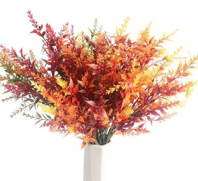 Produktbild von Künstliche Herbstblumen - 8 Bündel Herbststrauß für Innen- und Außenbereich - Gelb