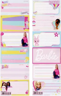 Zdjęcie produktu dla Naklejki Na Zeszyt Barbie A 25 Starpak 536020