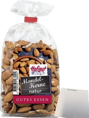 Produktbild von Hofgut Mandelkerne natur braun (200g Beutel) + usy Block