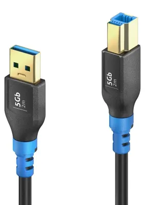 Image de Câble PureLink FlexInstall USB-A vers USB-B USB 3.0 5 Gbps 2,00 m
