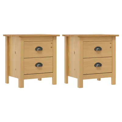 Produktbild von vidaXL Nachttische Hill 2 Stk. 46x35x49,5 cm Massivholz Kiefer