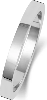 Produktbild von 18 Karat (750) Weißgold 2mm Flach Form Herren/Damen - Trauring/Ehering/Hochzeitsring, 54 (17.2); TRS1885818KWRSN