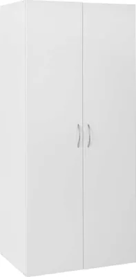 Produktbild von Kleiderschrank - Weiß - 80 x 185 cm - mit Kleiderstange