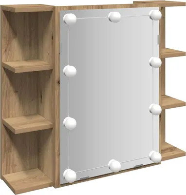 Produktbild von vidaXL Spiegelschrank mit LED Artisan Eichen-Optik 70x16,5x60 cm