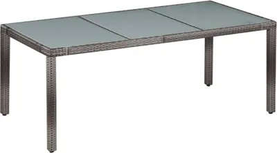 Obrázek produktu pro vidaXL 9dílný zahradní jídelní set s polštáři Poly ratan Grey