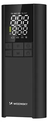 Produktbild von Wozinsky WPEP-8000 Elektrischer Kompressor mit Powerbank und LED-Taschenlampe – Schwarz