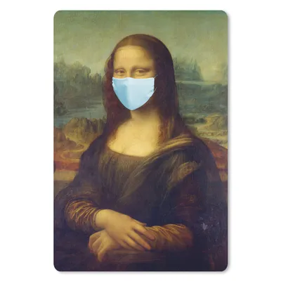 Produktbild von MuchoWow® Mauspad Mousepad Mona Lisa - Leonardo da Vinci - Mundharmonika 18x27 cm - Mousepads - Maus Mat - Pad - Mausunterlage