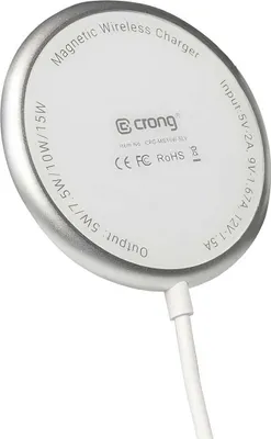 Image de Crong Aluminium inductive charger silver