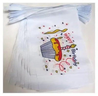 Produktbild von Wimpelkette Geburtstag 6m 20 Flaggen AZ FLAG, Dekoration, Party