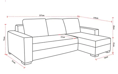 Produktbild von Design Ecksofa Newark  Bettfunktion Couch Leder Textil Sofas Schlaf Sofa Couchen